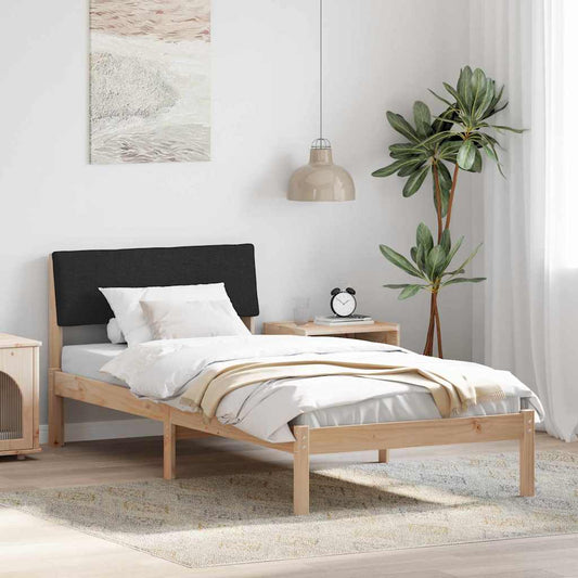 Struttura del Letto con testiera Marrone e nero 90 x 200 cm | homemem39