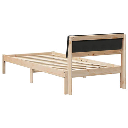 Struttura del Letto con testiera Marrone e nero 90 x 200 cm | homemem39