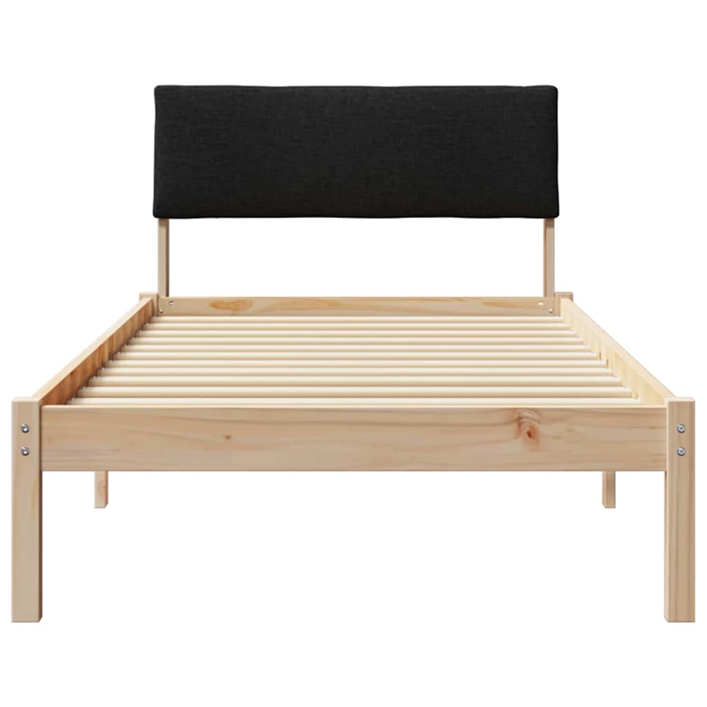 Struttura del Letto con testiera Marrone e nero 90 x 200 cm | homemem39