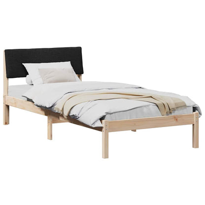 Struttura del Letto con testiera Marrone e nero 90 x 200 cm | homemem39