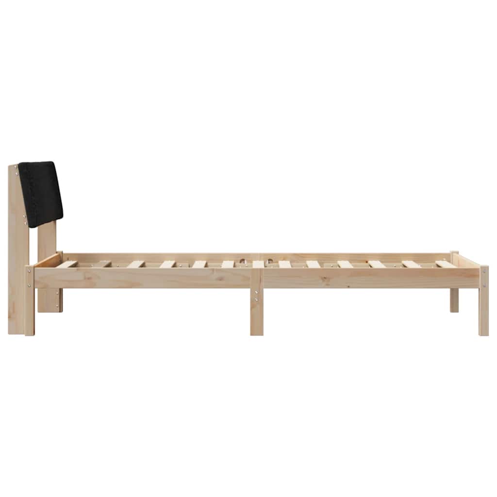 Struttura del Letto con testiera Marrone e nero 90 x 200 cm | homemem39