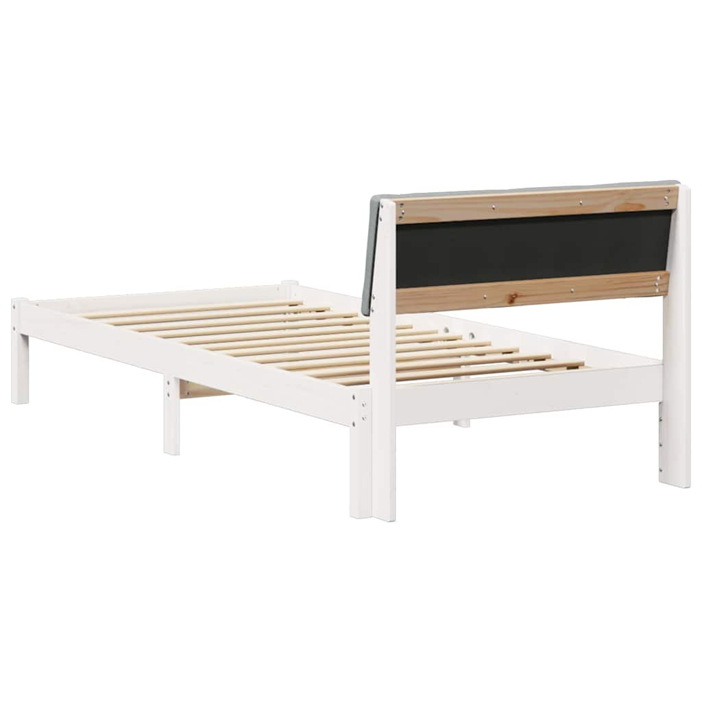 Struttura del Letto Bianco e grigio chiaro 90 x 200 cm | homemem39