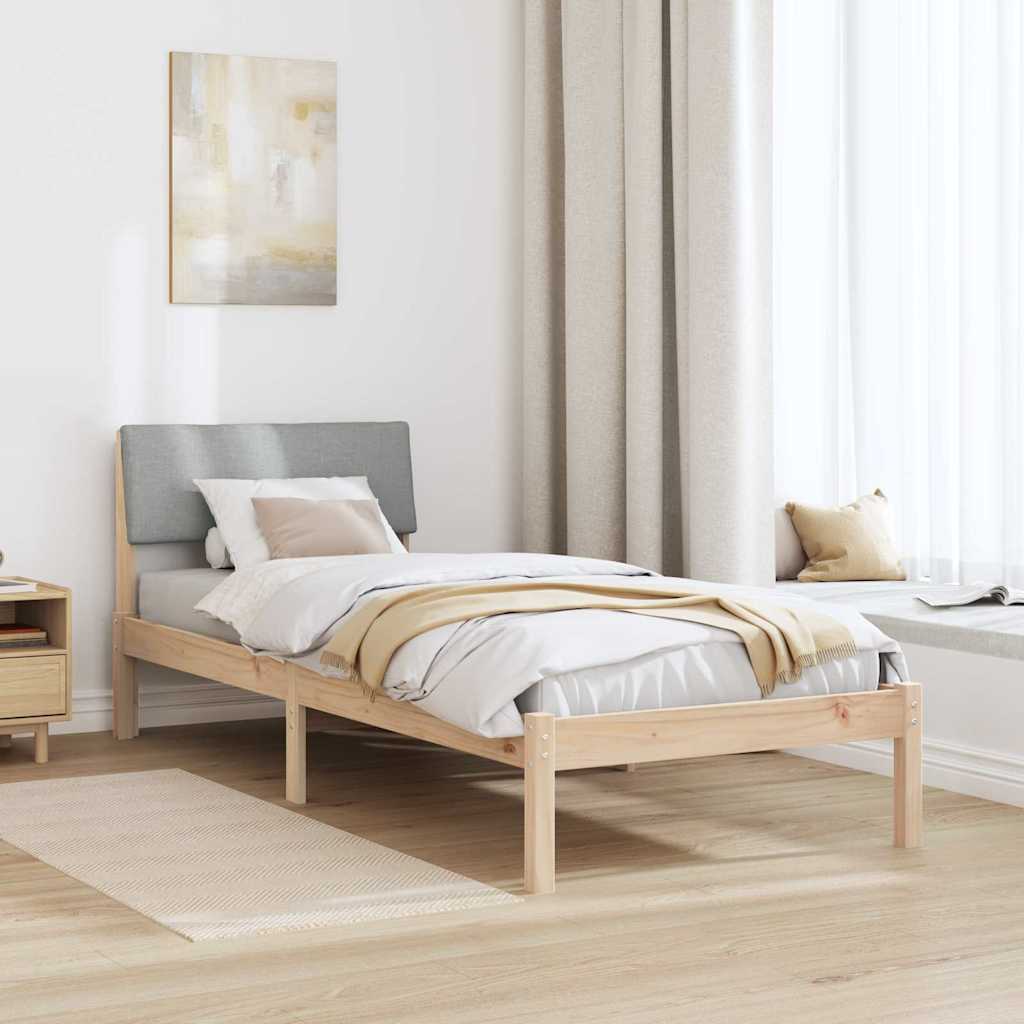 Struttura del Letto Marrone e grigio chiaro 80 x 200 cm | homemem39
