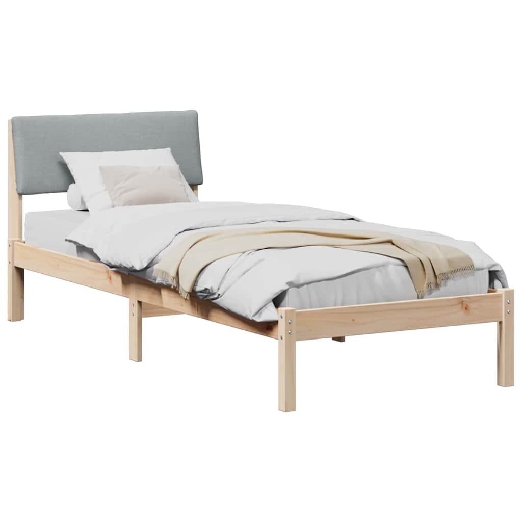 Struttura del Letto Marrone e grigio chiaro 80 x 200 cm | homemem39