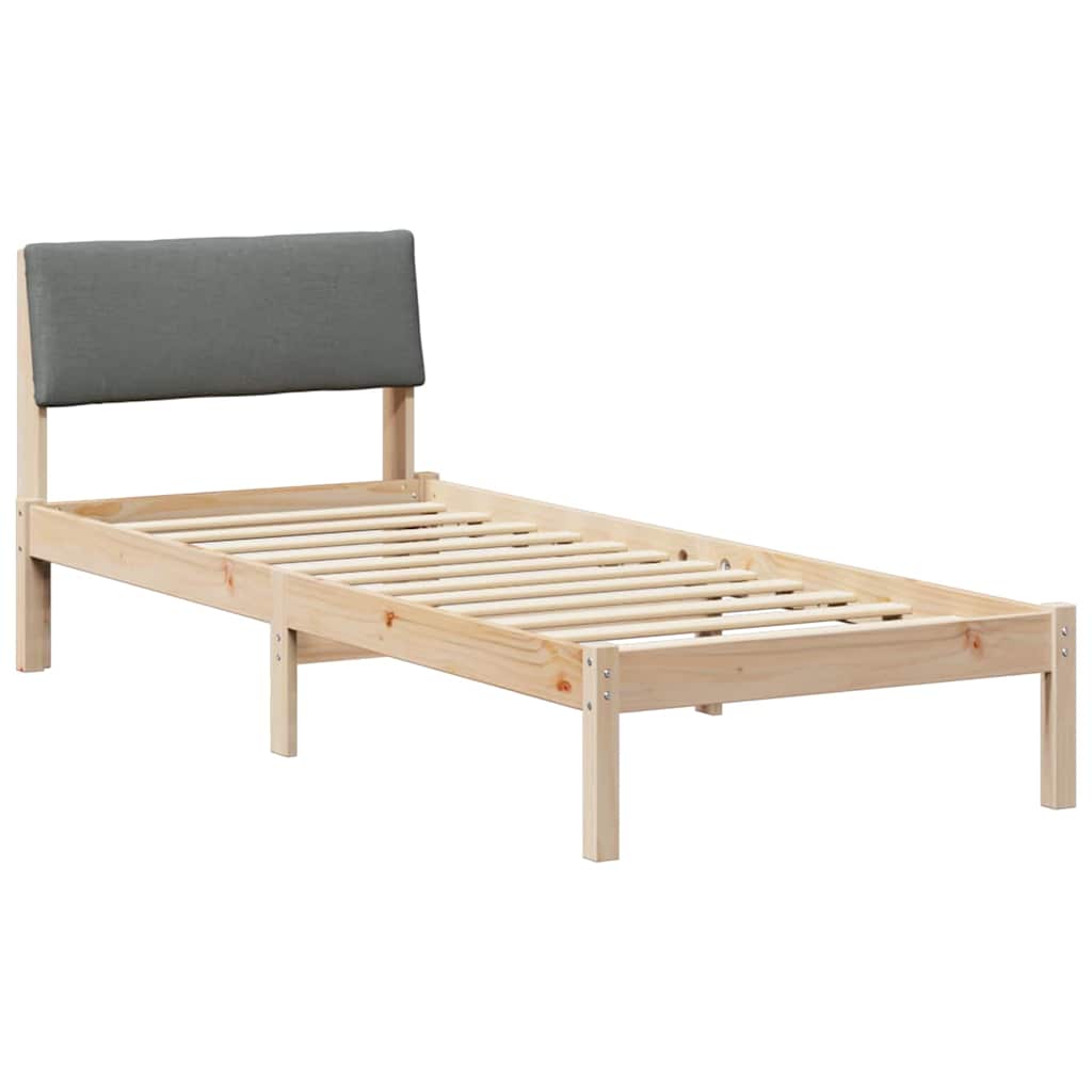 Struttura del Letto marrone e grigio scuro 80 x 200 cm | homemem39