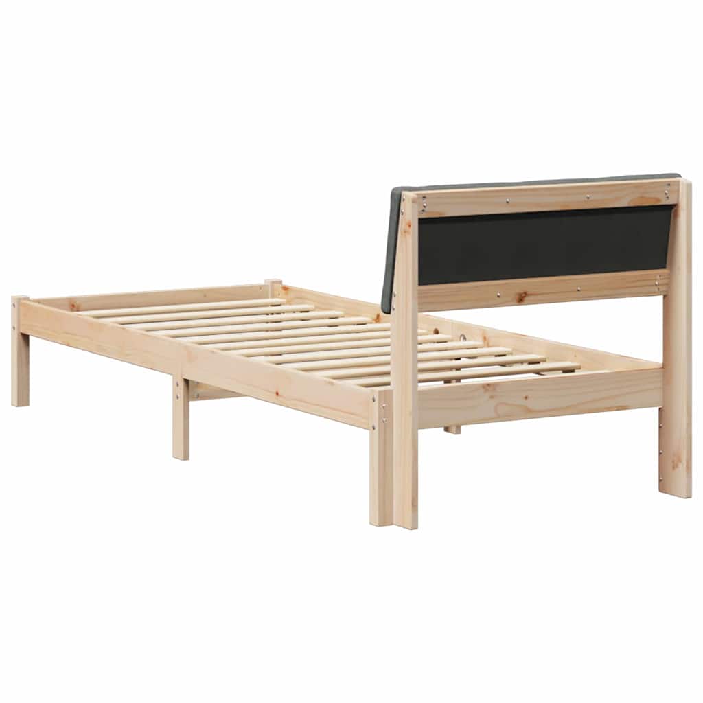 Struttura del Letto marrone e grigio scuro 80 x 200 cm | homemem39