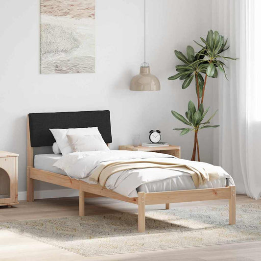 Struttura del Letto con testiera Marrone e nero 80 x 200 cm | homemem39