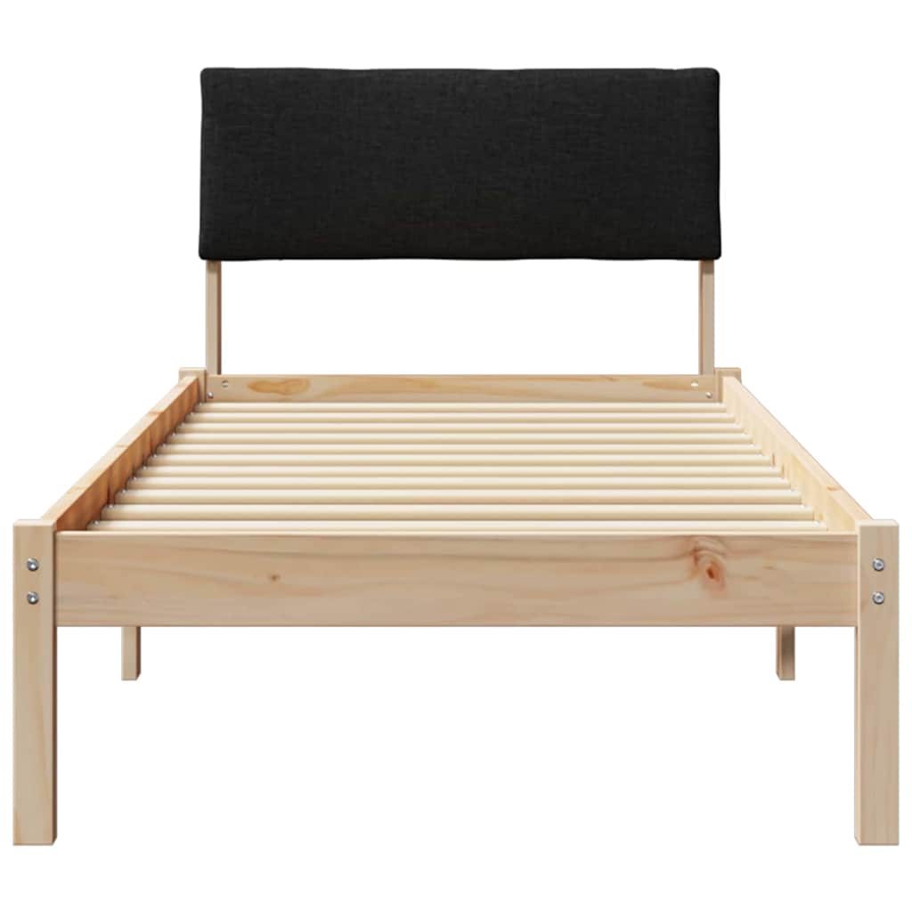 Struttura del Letto con testiera Marrone e nero 80 x 200 cm | homemem39