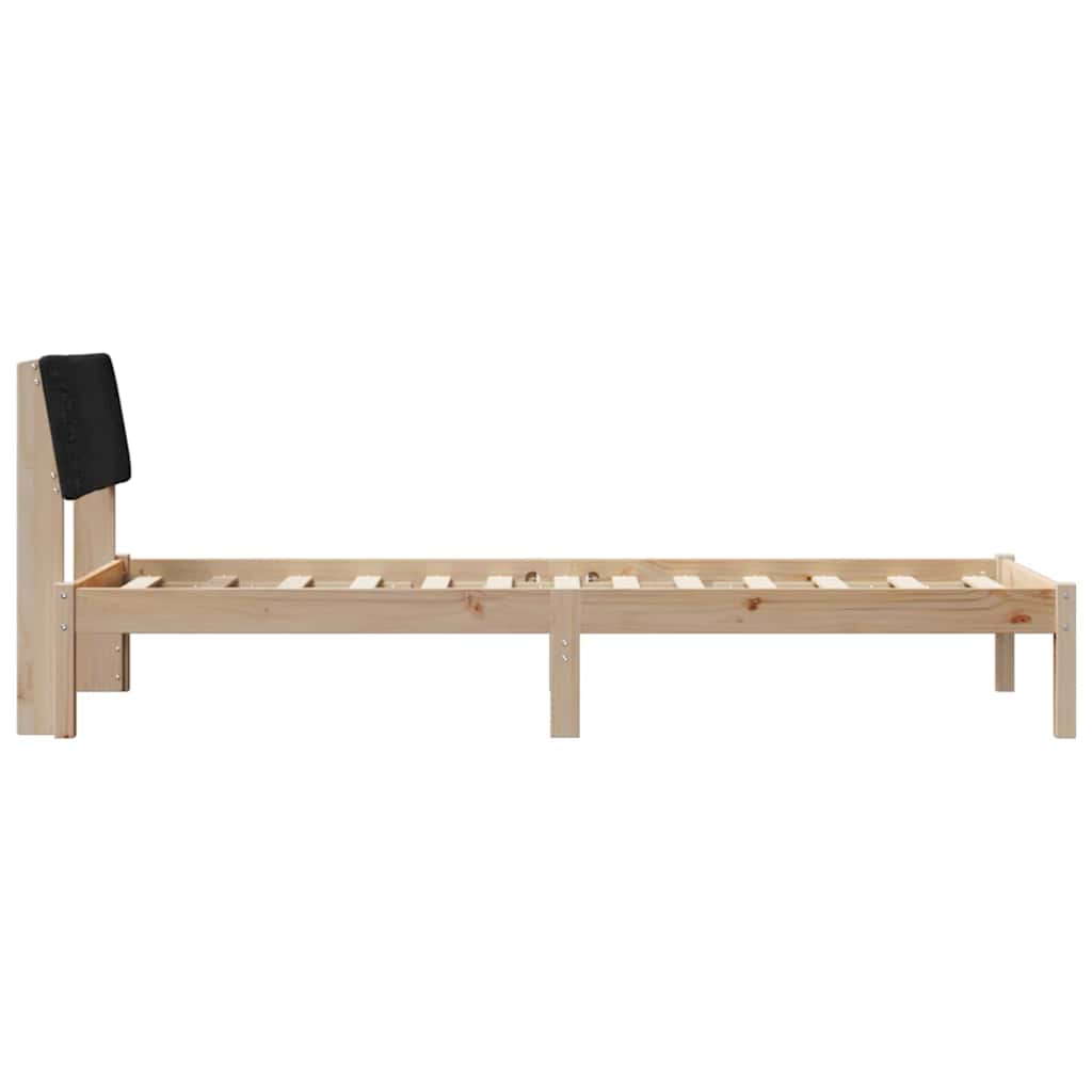 Struttura del Letto con testiera Marrone e nero 80 x 200 cm | homemem39