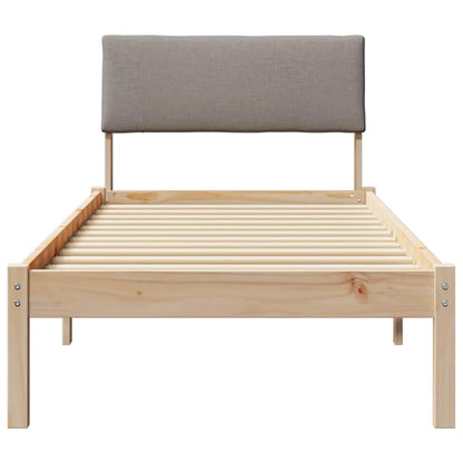Struttura del Letto con testiera Marrone e taupe 80 x 200 cm | homemem39