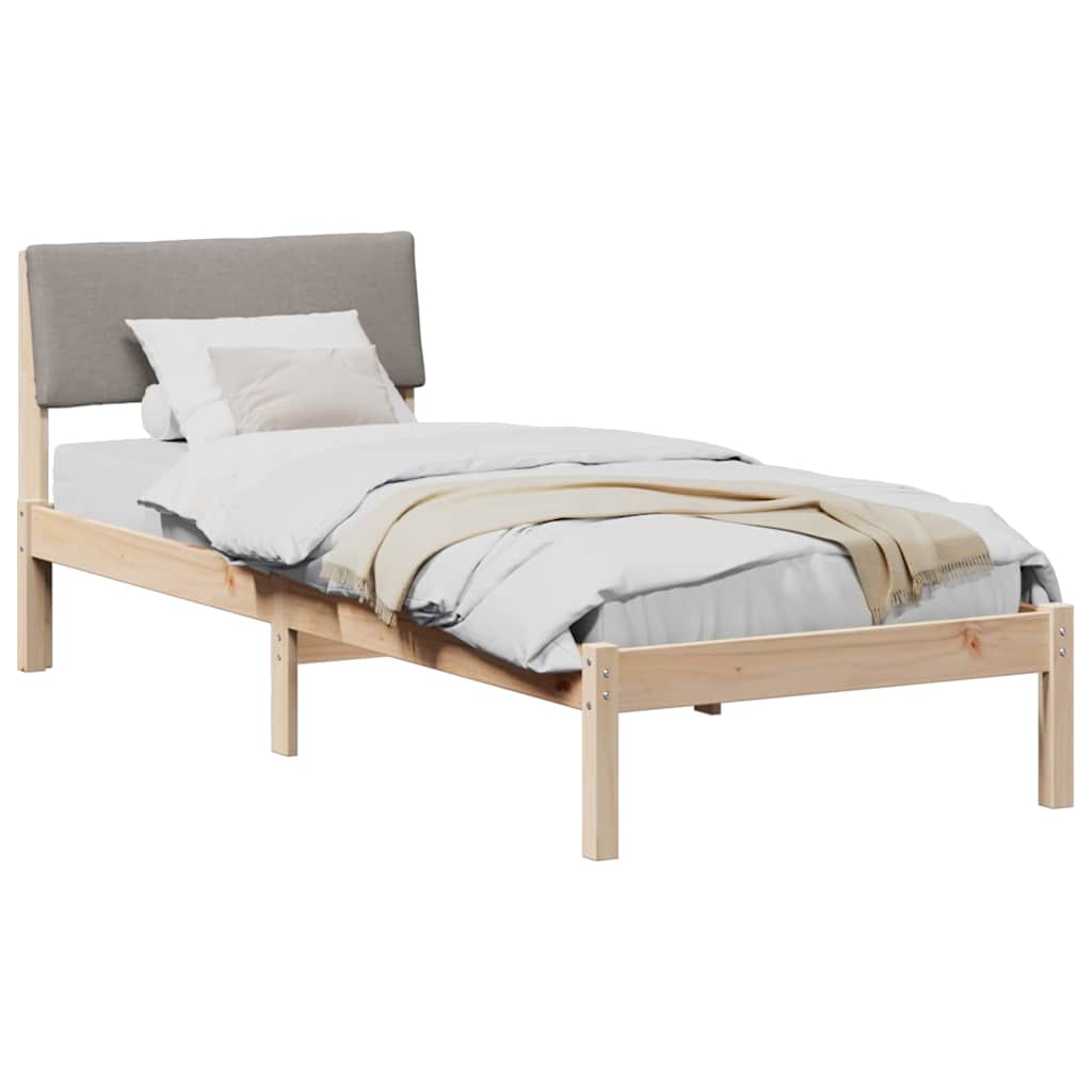 Struttura del Letto con testiera Marrone e taupe 80 x 200 cm | homemem39
