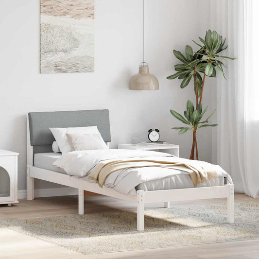 Struttura del Letto Bianco e grigio chiaro 80 x 200 cm | homemem39