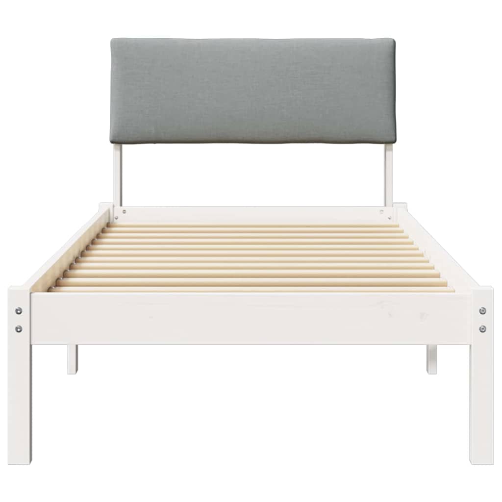 Struttura del Letto Bianco e grigio chiaro 80 x 200 cm | homemem39