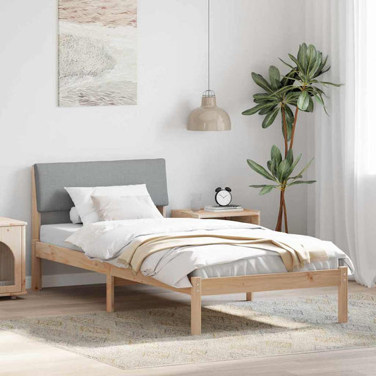 Struttura del Letto Marrone e grigio chiaro 90 x 190 cm | homemem39