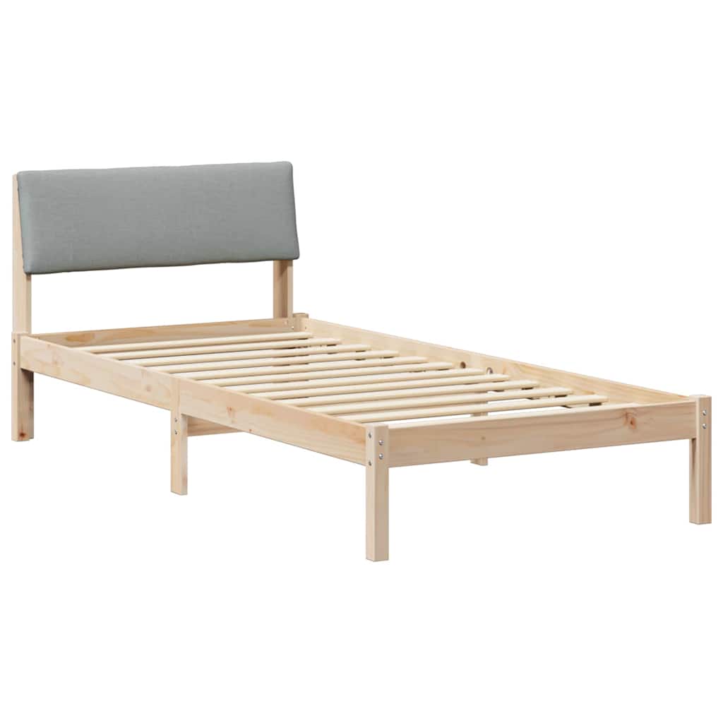Struttura del Letto Marrone e grigio chiaro 90 x 190 cm | homemem39