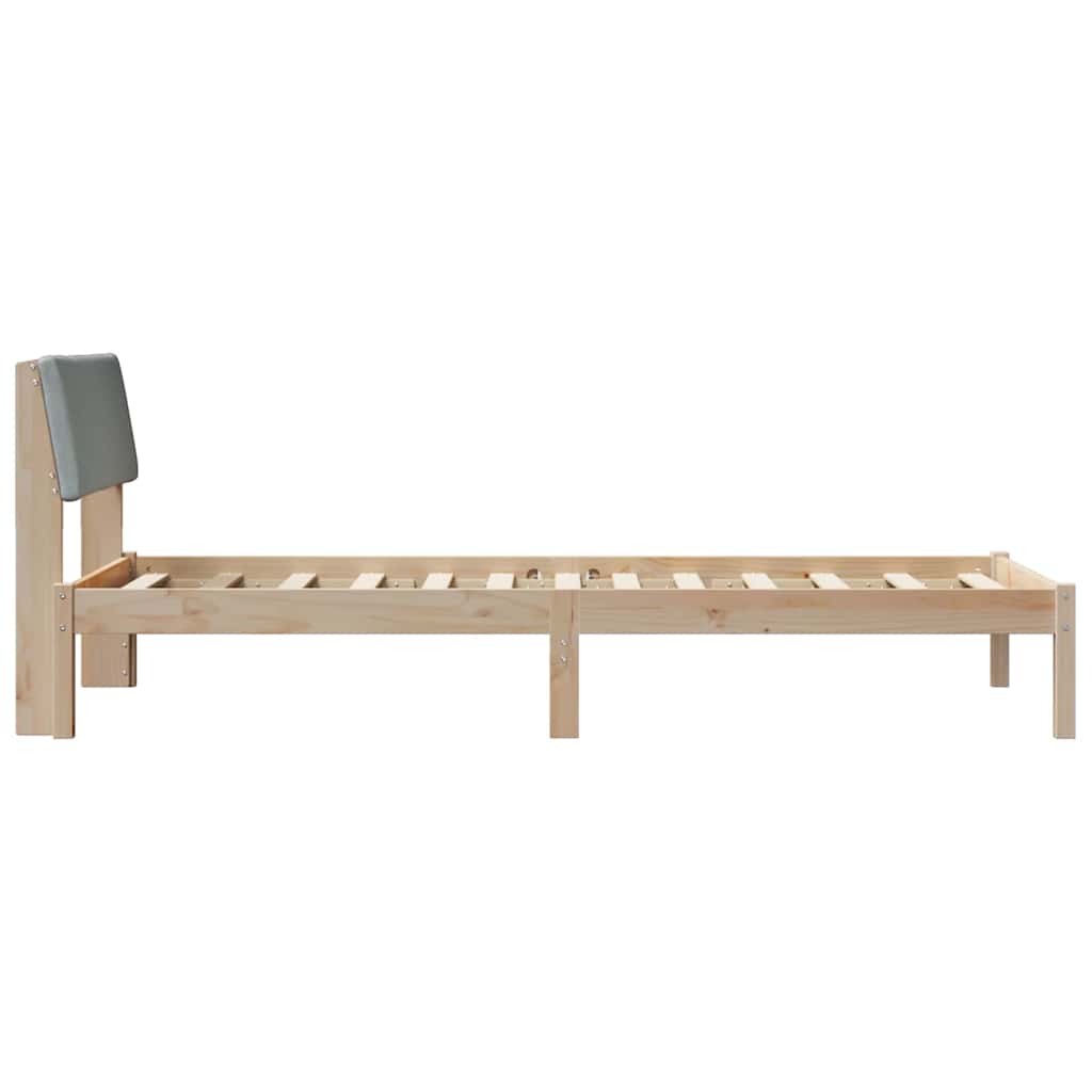 Struttura del Letto Marrone e grigio chiaro 90 x 190 cm | homemem39