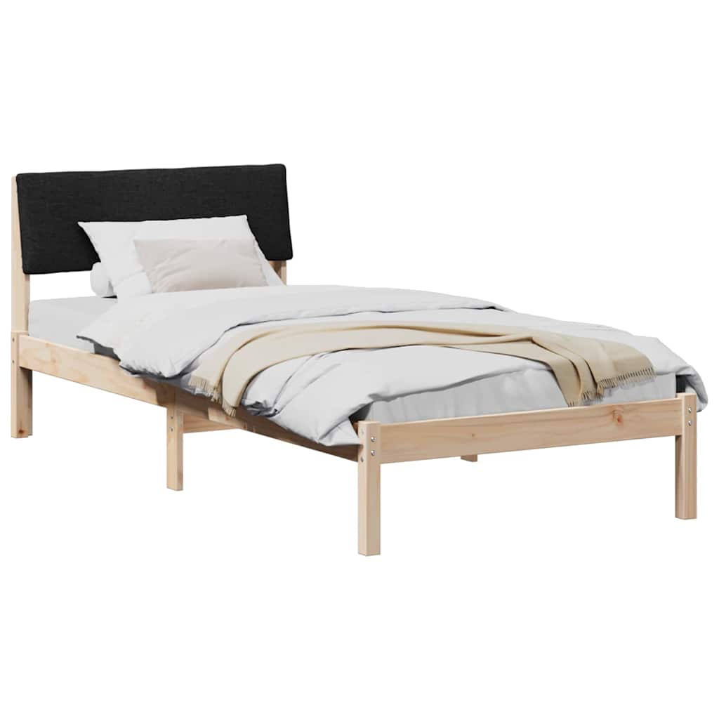 Struttura del Letto con testiera Marrone e nero 90 x 190 cm | homemem39