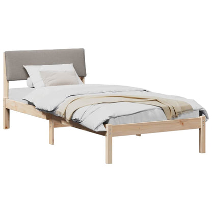 Struttura del Letto con testiera Marrone e taupe 90 x 190 cm | homemem39