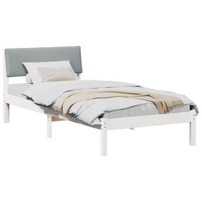 Struttura del Letto Bianco e grigio chiaro 90 x 190 cm | homemem39