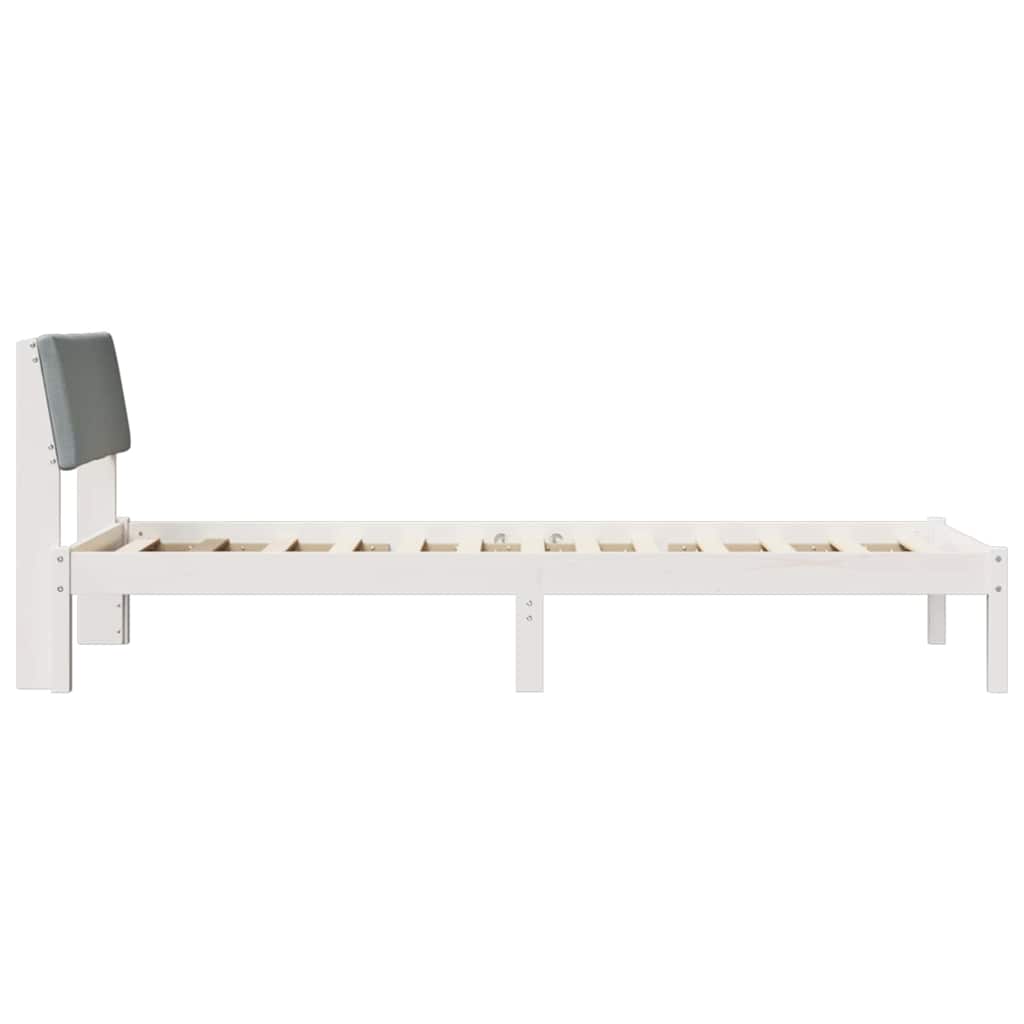 Struttura del Letto Bianco e grigio chiaro 90 x 190 cm | homemem39
