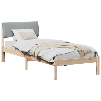 Struttura del Letto Marrone e grigio chiaro 75 x 190 cm | homemem39