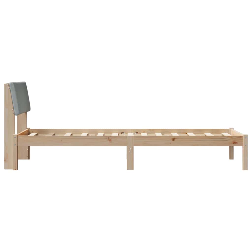 Struttura del Letto Marrone e grigio chiaro 75 x 190 cm | homemem39