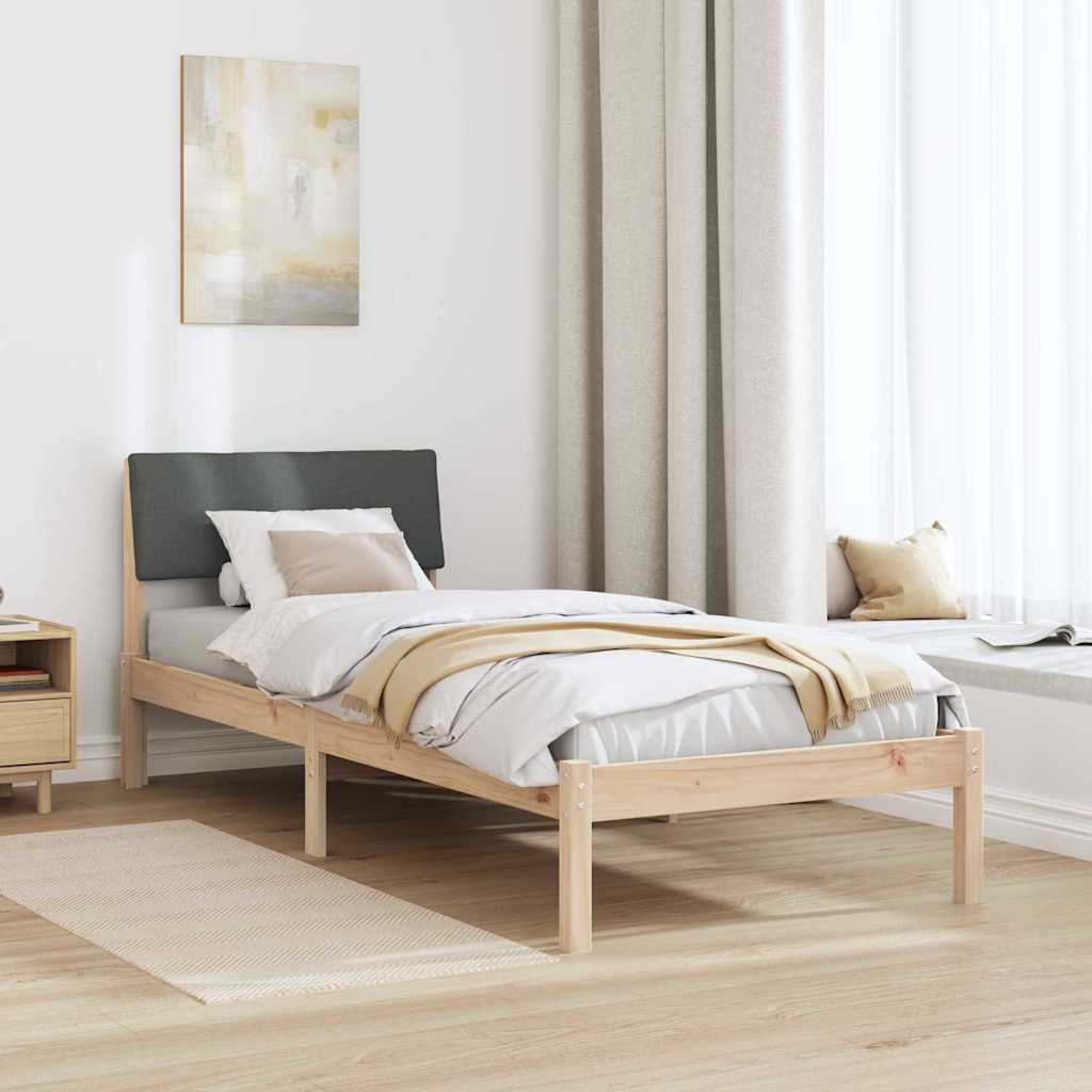 Struttura del Letto marrone e grigio scuro 75 x 190 cm | homemem39