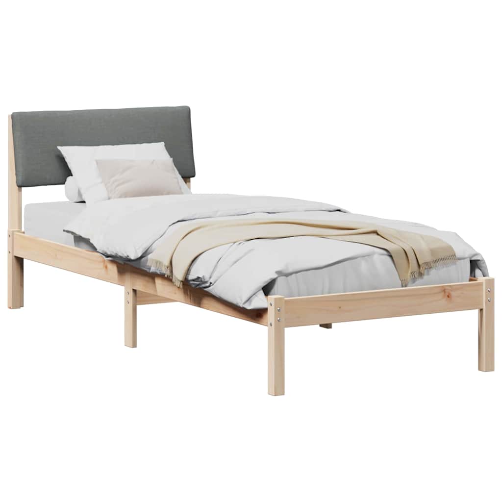 Struttura del Letto marrone e grigio scuro 75 x 190 cm | homemem39