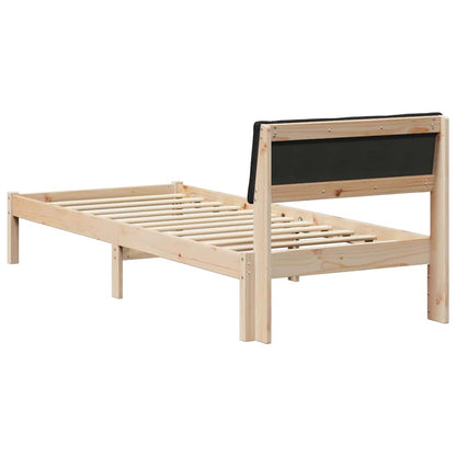 Struttura del Letto con testiera Marrone e nero 75 x 190 cm | homemem39