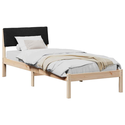 Struttura del Letto con testiera Marrone e nero 75 x 190 cm | homemem39