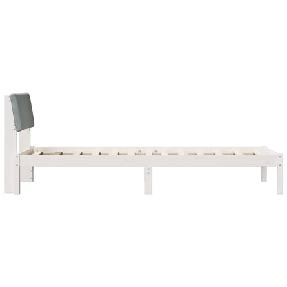 Struttura del Letto Bianco e grigio chiaro 75 x 190 cm | homemem39