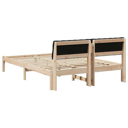 Struttura del Letto con testiera Marrone e nero 160 x 200 cm | homemem39
