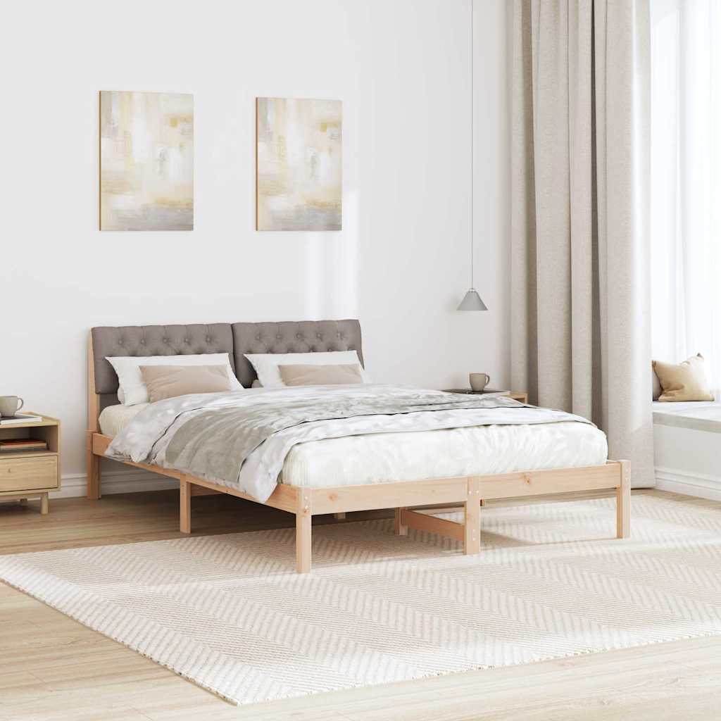 Struttura del Letto con testiera Marrone e taupe 160 x 200 cm | homemem39