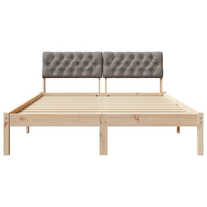 Struttura del Letto con testiera Marrone e taupe 160 x 200 cm | homemem39