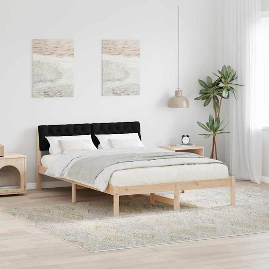Struttura del Letto con testiera Marrone e nero 150 x 200 cm | homemem39