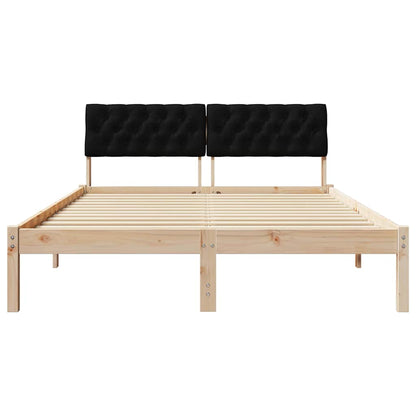 Struttura del Letto con testiera Marrone e nero 150 x 200 cm | homemem39