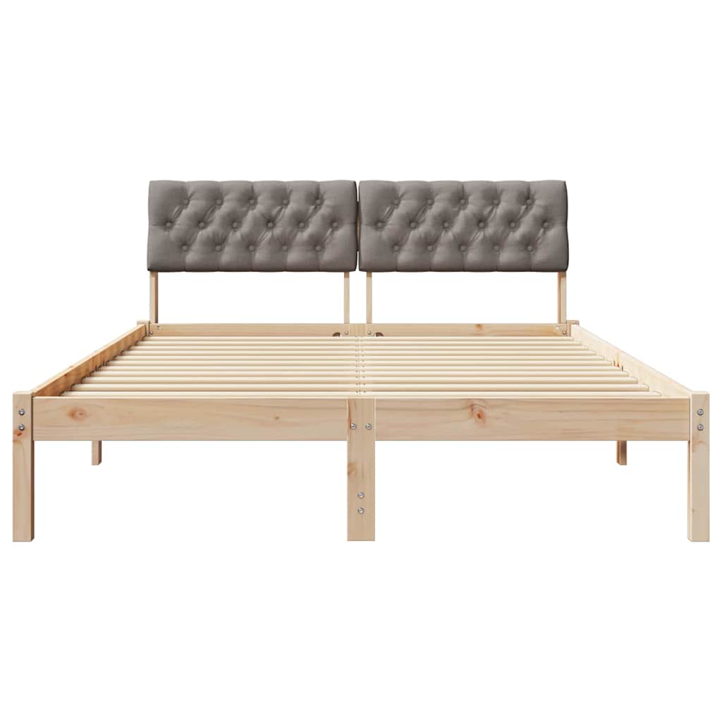 Struttura del Letto con testiera Marrone e taupe 150 x 200 cm | homemem39