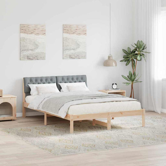 Struttura del Letto Marrone e grigio chiaro 140 x 200 cm | homemem39