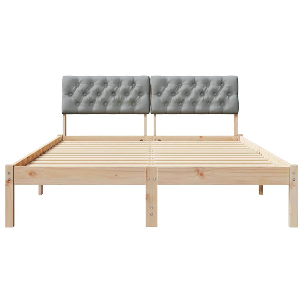 Struttura del Letto Marrone e grigio chiaro 140 x 200 cm | homemem39