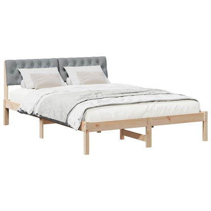Struttura del Letto Marrone e grigio chiaro 140 x 200 cm | homemem39