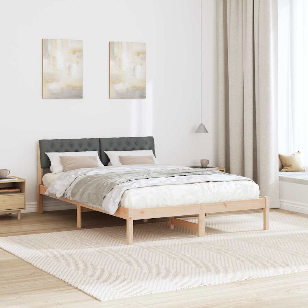 Struttura del Letto marrone e grigio scuro 140 x 200 cm | homemem39