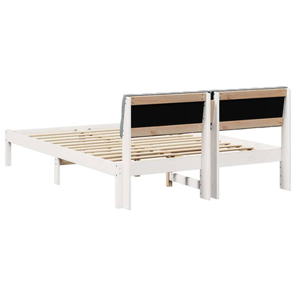 Struttura del Letto Bianco e grigio chiaro 140 x 200 cm | homemem39