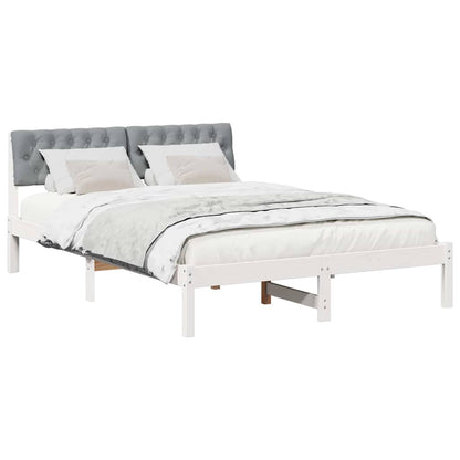 Struttura del Letto Bianco e grigio chiaro 140 x 200 cm | homemem39
