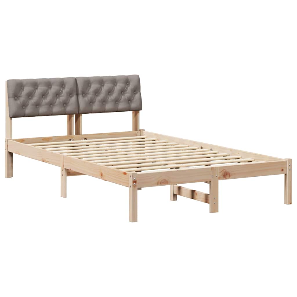 Struttura del Letto con testiera Marrone e taupe 120 x 200 cm | homemem39