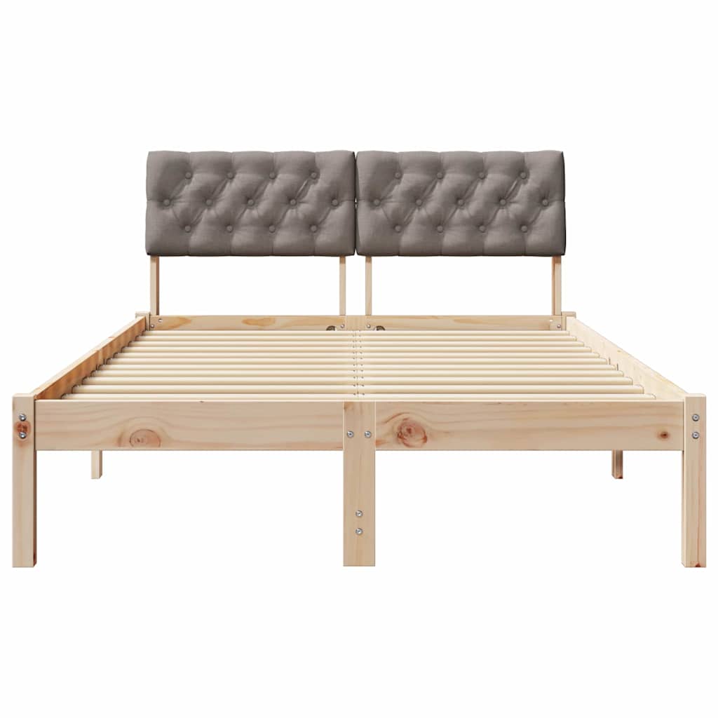 Struttura del Letto con testiera Marrone e taupe 120 x 200 cm | homemem39