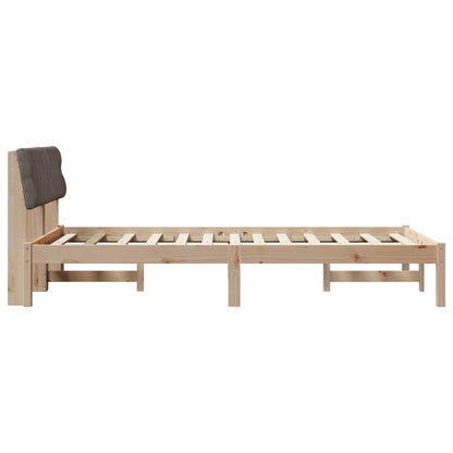 Struttura del Letto con testiera Marrone e taupe 120 x 200 cm | homemem39