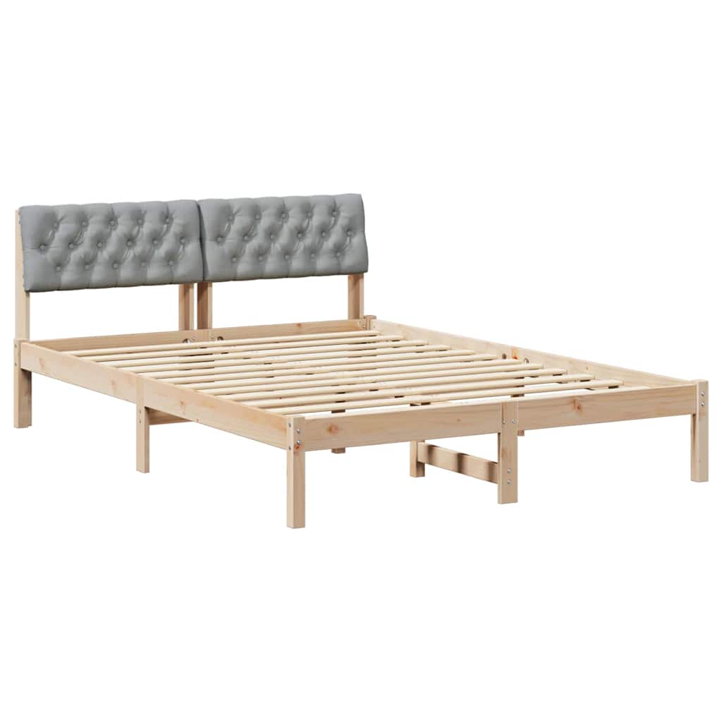 Struttura del Letto Marrone e grigio chiaro 140 x 190 cm | homemem39