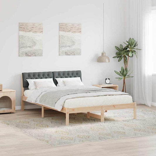 Struttura del Letto marrone e grigio scuro 140 x 190 cm | homemem39