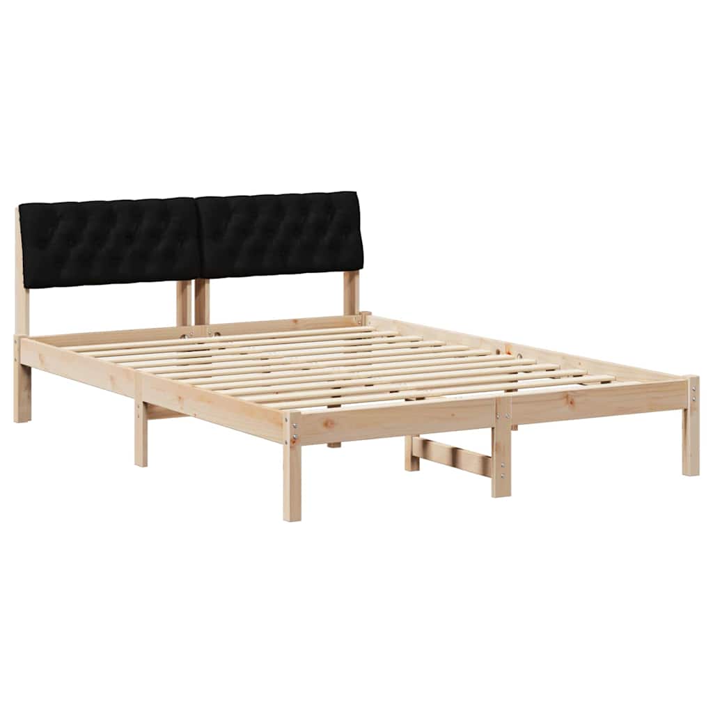 Struttura del Letto con testiera Marrone e nero 140 x 190 cm | homemem39