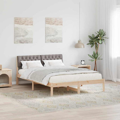 Struttura del Letto con testiera Marrone e taupe 140 x 190 cm | homemem39